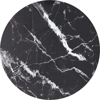Konferenční stolek vidaXL Stolní deska Ø 40 x 0,8 cm tvrzené sklo mramorový design [244613] Barva: Černobílý