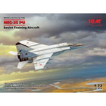 Plastikový model MiG-25PU Soviet Training Aircraft (4x camo) - ICM 72178