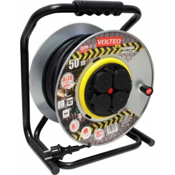 Prodlužovací kabel Volteo Prodlužovací kabel pro vysoké zatížení, kovový buben, 20 m, H05RR 3*2,5 IP44