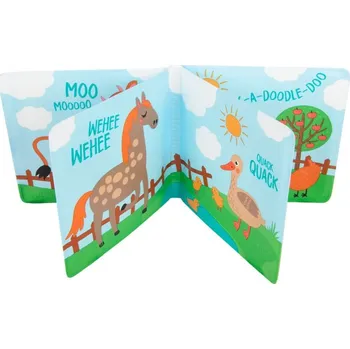 CANPOL BABIES 2/083 Měkká knížka s pískátkem ANIMALS, 6m+ - farma