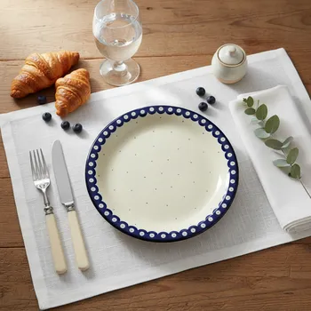 Talíř Plochý talíř Moja Faktoria 26 cm – dekor Wojt – Kropeczki