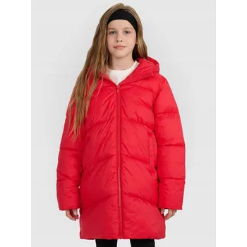 Dívčí oblečení Dívčí prošívaný kabát s umělou výplní - červený