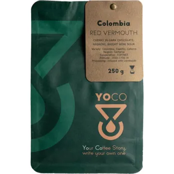Káva YoCo Coffee Beans Coffee Colombia Red Vermouth Filter 250g