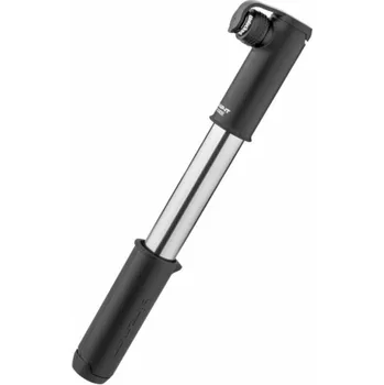 pumpička Lezyne Ruční pumpa BIRZMAN Scope Apogee (Presta/Schrader), 120 psi/8,3 baru, délka 220 mm, CNC, stříbrno-černá (NOVÁ)