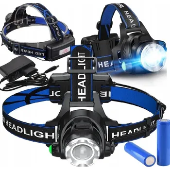 Čelovka Čelovka LED Čelová Svítilna na Hlavu T6 Dobíjecí Silná NAXAN