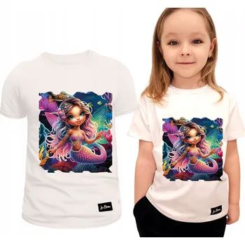 Dívčí tričko Dívčí tričko bílé Mořská panna 116