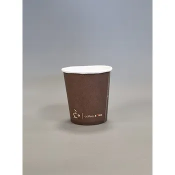 Jednorázové nádobí Papírové kelímky na kávu, C4Y - 100 ml - 100 ks