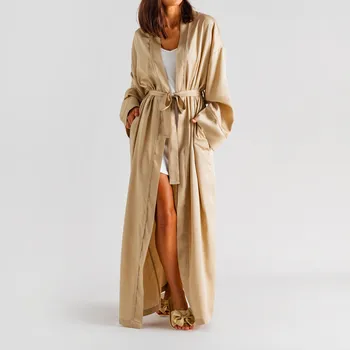 Dámské noční prádlo LAYOS ŽUPAN dámský DÁMSKÝ Z LYOCELLU béžový dlouhý L/XL home&you