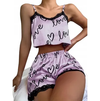 Dámské pyžamo SNM dámské pyžamo polyester fialové univerzální velikosti