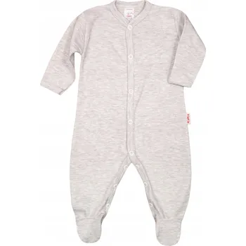 Kojenecké oblečení OVERAL overal z ORGANICKÉ BAVLNY s certifikátem GOTS, MELÍR, velikost 80 KLEKLE
