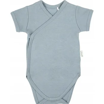 Kojenecký body Chlapecké body s obálkovým výstřihem bavlněné krátký rukáv Modré, Nicol, vel. 56