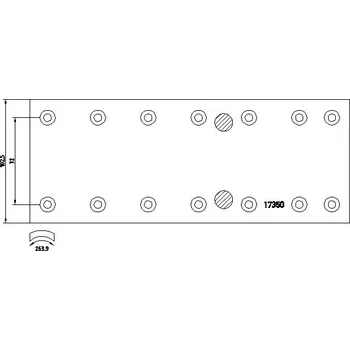 Brzdová čelist Sada brzdového obloženi, bubnová brzda TEXTAR 1735003
