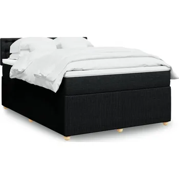 Postel Box spring postel s matrací černá 160x200 cm textil - 8721102747052