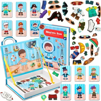 Puzzle Magnetická kniha-skládačka povolání, 59 dílků puzzle