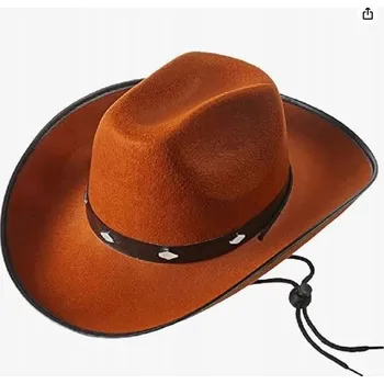 Klobouk Kovbojský klobouk hnědý se zdobením