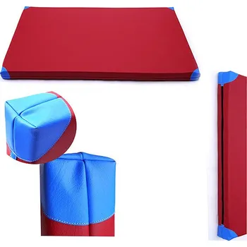 Žíněnka TopKing Profesionální gymnastická žíněnka pro sportovce 200 × 120 × 10 cm Bordo/Modrá