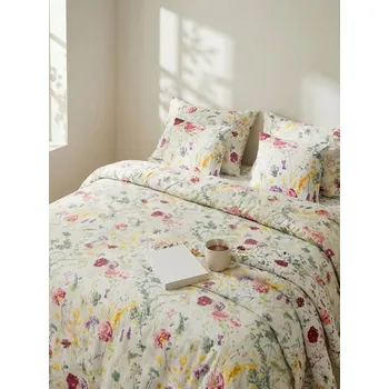 Povlečení Sinsay - Bavlněná sada povlečení s květy - vícebarevná - 410GS-MLC - 410GS-MLC-ONE