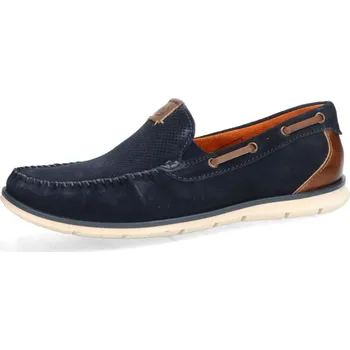Dámská móda Bugatti pánské semišové mokasíny - tmavomodré