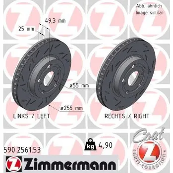 Brzdový kotouč Brzdový kotouč ZIMMERMANN 590.2561.53