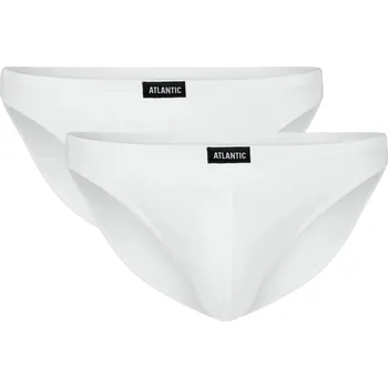 Slipy Atlantic Pánské slipy slipy modal bavlna Pima 014 2-pack bílé M