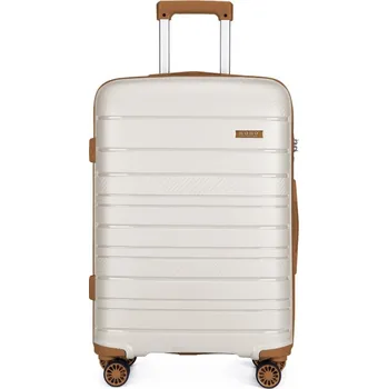 Cestovní kufr na kolečkách Kono Classic Collection PP - béžovo hnědá - 70L K2091L
