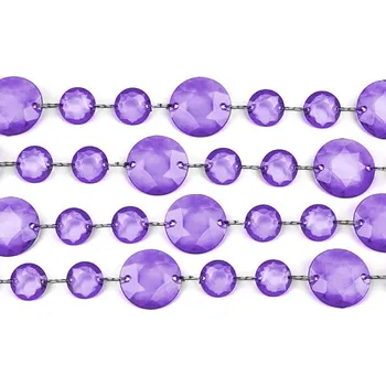 Party dekorace Závěs krystalový fialkový 1m