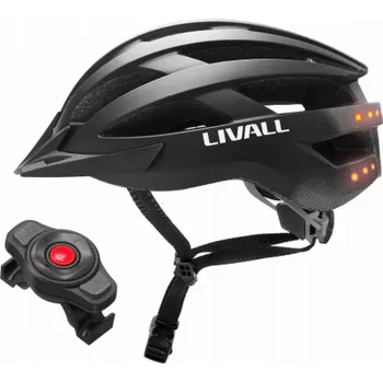 Cyklistická přilba Livall Cyklistická helma MTB Bluetooth 58-62cm LED/SOS/Intercom černá