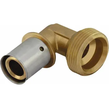 rozdělovač topení KAN-therm Koleno GZ Press 90° s lisovaným kroužkem 25x2,5 G1 K-901002