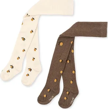 Dětské punčocháče Konges Sløjd 2-pack KS100021 žlutá 11X, vel. 116-122