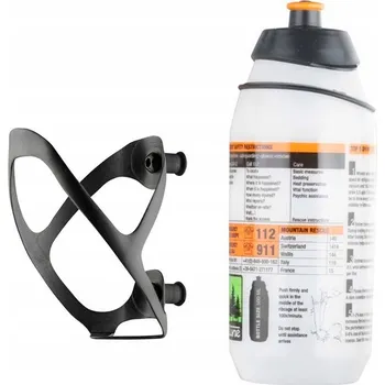 Láhev Tune 2.0 Carbon košík na lahev na pití + lahev na pití 500 ml bezbarvý 'první pomoc'