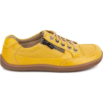 Dámské tenisky BAREFOOT minimalistické kožené tenisky OLIVIER 770 žluté, velikost 42