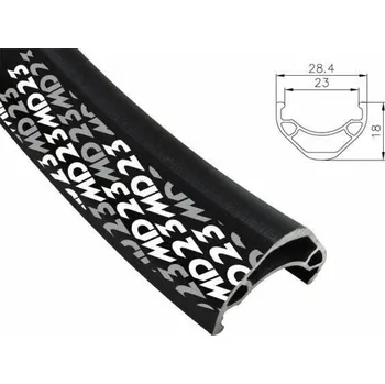 Ráfek na kolo Alexrims Ráfek MTB ALEXRIMS MD23 29x36 děr Tubeless Ready, krytky kotoučů černé (NOVÝ)