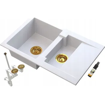 Granitový dřez Dřez s 1,5 komorou Granitan FORMA, granit černý