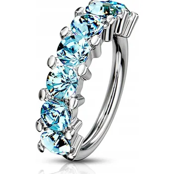 Piercing Elegantní piercing do nosu a ucha s turkyskovými zirkony n26 daith piercing