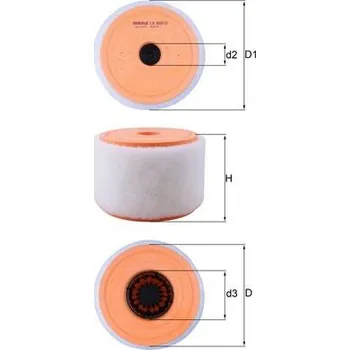 Vzduchový filtr Vzduchový filtr MAHLE ORIGINAL LX 2607/2