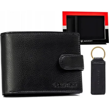 Peněženka Dárková sada peněženka a přívěsek na klíče z ekologické kůže Rovicky
