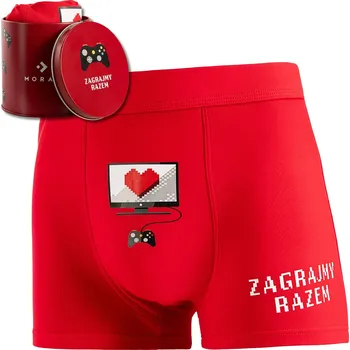 Pánská móda Boxerky Slipy Valentýnské bavlněné kalhotky v plechovce Dárek Moraj L