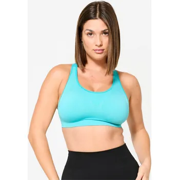 Podprsenka DECATHLON Dámská fitness podprsenka nízké zpevnění M ZELENÁ