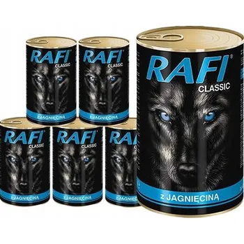 Krmivo pro psa Vlhké krmivo pro psy Rafi Classic s jehněčím masem, sada 6 x 1240 g