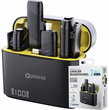 Mikrofon NoName PLATINET BEZDRÁTOVÝ KLOPOVÝ MIKROFON, DVOJITÁ SADA [46294]