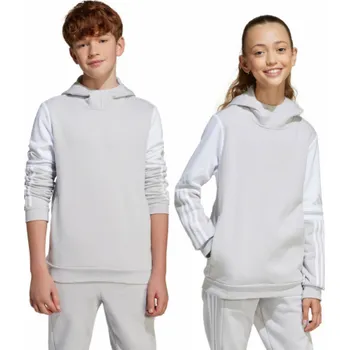 Chlapecká mikina Adidas Dětská mikina s kapucí Squadra 25, šedá, JD4808, 152 cm