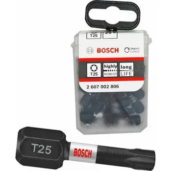 Bit Bosch Bit 1/4-T25-25mm TORX Impact 25 kusů (2607002806)