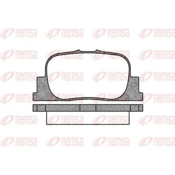 Brzdová destička Sada brzdových destiček, kotoučová brzda REMSA 0801.00