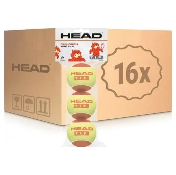 Tenisový míč Head tenisové míče T.I.P. RED 16 polybagů (3ks)