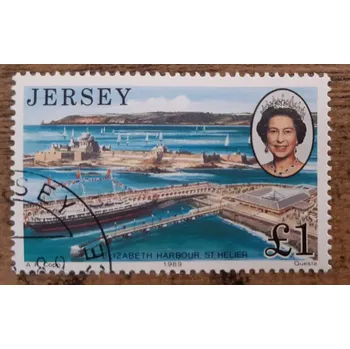 Sběratelství JERSEY raz. 484 návštěva Alžběty II., r. 1989