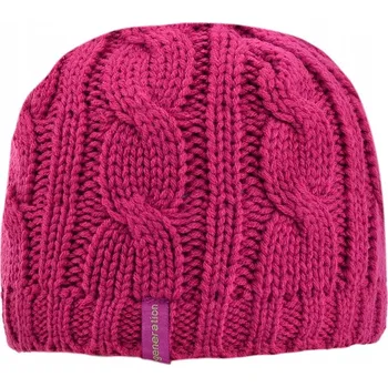 Čepice Dívčí čepice beanie s pletenými copy růžová Doll, vel. 53