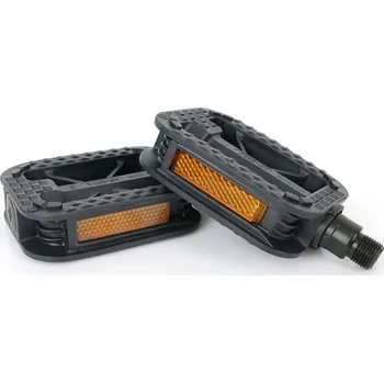 Pedál na kolo JET pedály na kolo, silný závit 9/16, černé plastové pedály na kolo