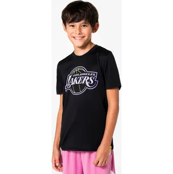Pánské tričko TARMAK Dětské basketbalové tričko NBA Lakers TS900 7 LET VÍCEBAREVNÁ|ČERNÁ