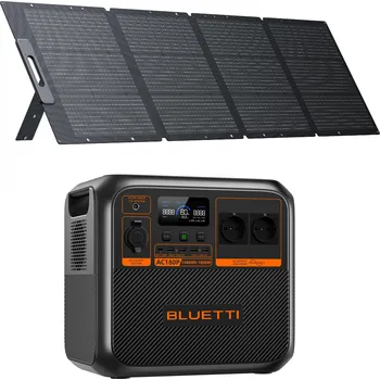 BLUETTI Powerbanka BLUETTI AC180P se 200W solárním panelem ORANŽOVÁ|ŠEDÁ