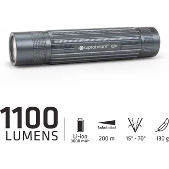 Čelovka ExtraLink Svítilna Suprabeam Q3r 1100lm LiIon USB C